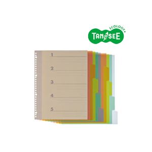 （まとめ）TANOSEE インデックス（PP） A4タテ 4・30穴 5山2組 20パック