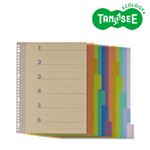 （まとめ）TANOSEE インデックス（PP） A4タテ 4・30穴 6山2組 20パック