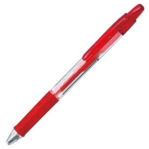 （まとめ） ぺんてる 油性ボールペン スーパーぺんてる 0.7mm 赤 BK977-B 1セット（10本） 【×5セット】