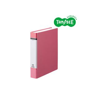 （まとめ）TANOSEE Oリングファイル（貼り表紙） A4タテ リング内径38mm ピンク 20冊
