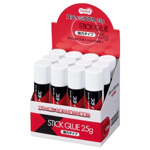 （まとめ） TANOSEE スティックのり 強力タイプ 25g 1セット（12本） 【×3セット】