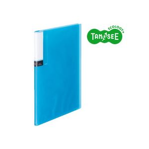 （まとめ）TANOSEE クリアブック（透明表紙） A4タテ 12ポケット ブルー 60冊