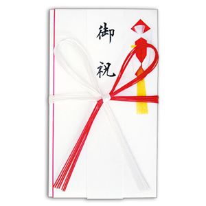 （まとめ） 赤白7本 花結 金封 高級和紙 短冊付 NO.2653 1セット（10枚） 【×3セット】
