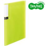 （まとめ）TANOSEE クリアブック（透明表紙） A4タテ 12ポケット グリーン 60冊