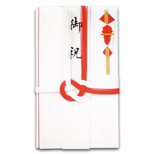 （まとめ） 赤白7本 金封 短冊付 E-651 1セット（10枚） 【×5セット】