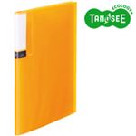 （まとめ）TANOSEE クリアブック（透明表紙） A4タテ 12ポケット オレンジ 60冊