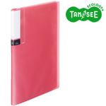 （まとめ）TANOSEE クリアブック（透明表紙） A4タテ 12ポケット ピンク 60冊