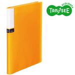 （まとめ）TANOSEE クリアブック（透明表紙） A4タテ 24ポケット オレンジ 40冊