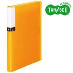 （まとめ）TANOSEE クリアブック（透明表紙） A4タテ 36ポケット オレンジ 30冊