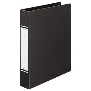 （まとめ） TANOSEE Oリングファイル（紙表紙） A4タテ 2穴 320枚収容 背幅52mm 黒 1セット（10冊） 【×2セット】