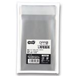 （まとめ） TANOSEE OPP袋 フタ・テープ付 L判写真用 95×135+40mm 1セット（500枚：100枚×5パック） 【×5セット】