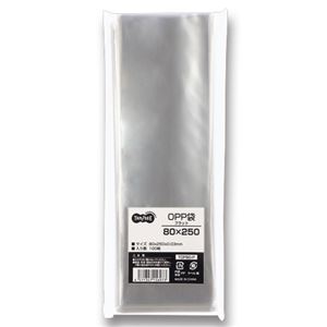 （まとめ） TANOSEE OPP袋 フラット 80×250mm 1セット（500枚：100枚×5パック） 【×5セット】