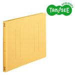 （まとめ）TANOSEE フラットファイル バインダー 2穴 ＜スタンダードカラー＞A4ヨコ 150枚収容 黄 10冊入×10パック