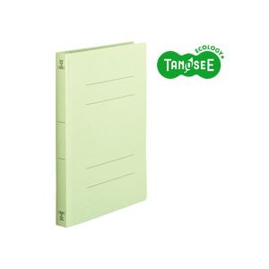 （まとめ）TANOSEE フラットファイル バインダー 2穴 ＜厚とじW＞A4タテ 250枚収容 緑 10冊入×10パック
