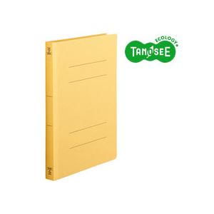 （まとめ）TANOSEE フラットファイル バインダー 2穴 ＜厚とじW＞A4タテ 250枚収容 黄 10冊入×10パック
