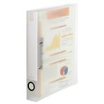 （まとめ） TANOSEE Dリングファイル（PP表紙） A4タテ 2穴 250枚収容 背幅43mm クリア 1セット（10冊） 【×2セット】