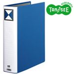 （まとめ）TANOSEE 両開きパイプ式ファイル A4タテ 60mmとじ 青 30冊