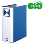 （まとめ）TANOSEE 両開きパイプ式ファイル A4タテ 100mmとじ 青 30冊