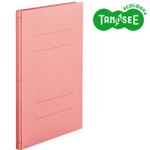 （まとめ）TANOSEE 背幅伸縮フラットファイル バインダー 2穴 A4タテ 1000枚収容 ピンク 30冊