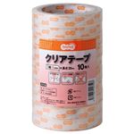 （まとめ） TANOSEE クリアテープ 15mm×35m 1セット（240巻：10巻×24パック） 【×5セット】