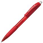 （まとめ） TANOSEE ノック式油性ボールペン（なめらかインク） 0.5mm 赤 1セット（50本） 【×2セット】