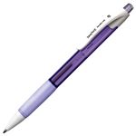 （まとめ） TANOSEE ノック式油性ボールペン（なめらかインク） 0.7mm 黒 （軸色 ラベンダー） 1セット（10本） 【×5セット】