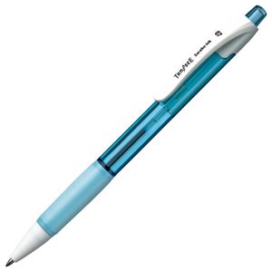 （まとめ） TANOSEE ノック式油性ボールペン（なめらかインク） 0.7mm 黒 （軸色 アクアブルー） 1セット（10本） 【×5セット】