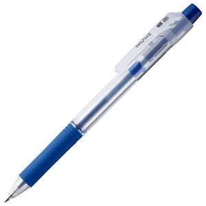 （まとめ） TANOSEE ノック式油性ボールペン ロング芯タイプ 0.7mm 青 1セット（10本） 【×5セット】