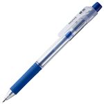 （まとめ） TANOSEE ノック式油性ボールペン ロング芯タイプ 0.7mm 青 1セット（10本） 【×5セット】