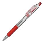（まとめ） ゼブラ 油性ボールペン ジムノック 0.5mm 赤 KRBS-100-R 1セット（10本） 【×5セット】