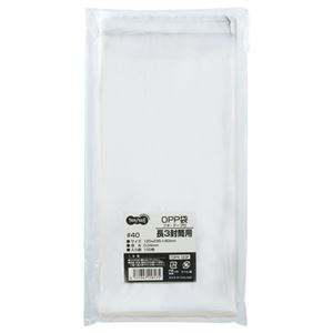 （まとめ） TANOSEE OPP袋 フタ・テープ付 長3 120×235+40mm 1セット（1000枚：100枚×10パック） 【×2セット】