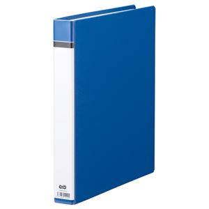 （まとめ） TANOSEE 30穴バインダー（貼り表紙） A4タテ 100枚収容 背幅42mm 青 1セット（10冊） 【×2セット】