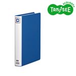 （まとめ）TANOSEE 両開きパイプ式ファイルV A4タテ 30mmとじ 青 30冊