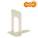 （まとめ）TANOSEE ブックエンド T型 特大 ライトグレー 20組