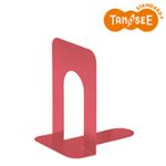 （まとめ）TANOSEE ブックエンド T型 大 コーラルレッド（赤） 20組