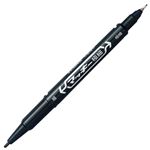 （まとめ） ゼブラ 油性マーカー マッキー極細 丸芯細字+極細 黒 MO-120-MC-BK 1セット（10本） 【×5セット】