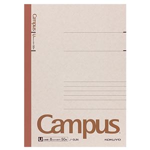 （まとめ） コクヨ キャンパスノート（太横罫） セミB5 U罫 50枚 ノ-5UN 1セット（10冊） 【×4セット】