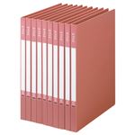 （まとめ） TANOSEE Zファイル（再生PP表紙） A4タテ 100枚収容 背幅17mm ピンク 1セット（10冊） 【×5セット】