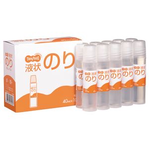 （まとめ） TANOSEE 液状のり 40ml 1セット（10本） 【×5セット】