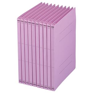 （まとめ） TANOSEE フラットファイル（NS） A4タテ 150枚収容 背幅18mm 紫 1セット（100冊：10冊×10パック） 【×2セット】