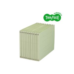 （まとめ）TANOSEE フラットファイル バインダー （NS） A4ヨコ 150枚収容 緑 10冊入×10パック