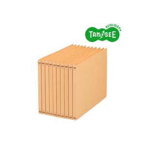 （まとめ）TANOSEE フラットファイル バインダー （NS） A4ヨコ 150枚収容 黄 10冊入×10パック