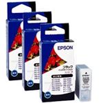 （まとめ）エプソン（EPSON） MJ-830用インクカートリッジ（ブラック） 3個入