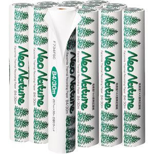（まとめ） クリエイティア FSC認証感熱FAXロール紙 Neo Nature B4 幅257mm×長さ30m 芯内径0.5インチ 表発色 F734FSC 1セット（12本） 【×2セット】