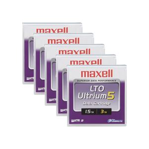 （まとめ）マクセル LTO Ultrium5 データカートリッジ 1.5TB 5巻パック