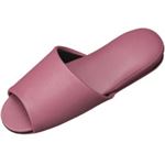 （まとめ）抗菌ビニールレザー調スリッパ（前開き） ライラック 10足