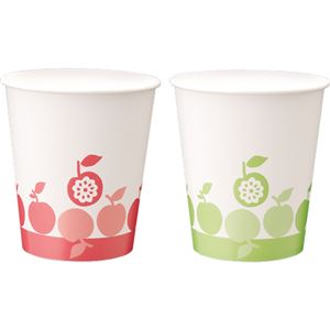 （まとめ） TANOSEE デザイン紙コップ りんご 205ml（7オンス） 1セット（500個：100個×5パック） 【×2セット】