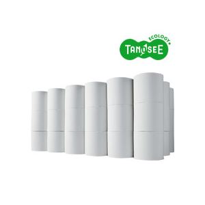 （まとめ）TANOSEE トイレットペーパー シングル 芯なし 130m 無包装 48ロール入×10ケース