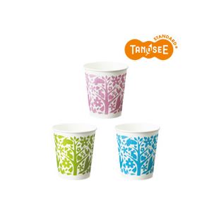 （まとめ）TANOSEE 紙コップ Nature and Friends 7オンス 100個入×25パック