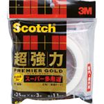 （まとめ）スコッチ 超強力両面テープ プレミアゴールド （スーパー多用途）25mm×3m 10巻